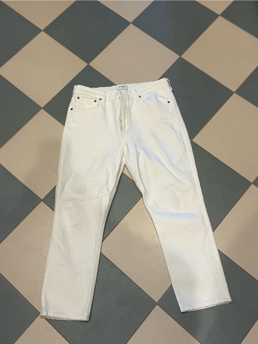 Agolde White Skinny Jeans